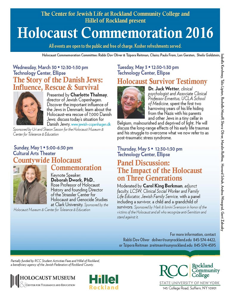 Holocaust Commemoration 2016 flyer
