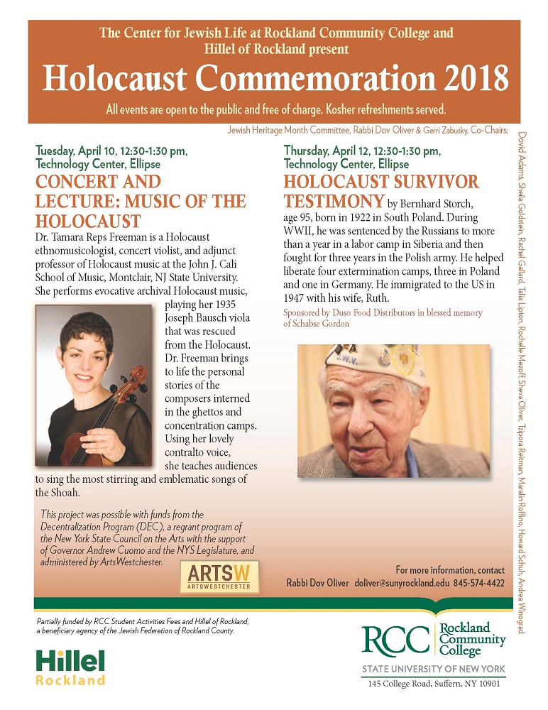 Holocaust Commemoration 2018 flyer